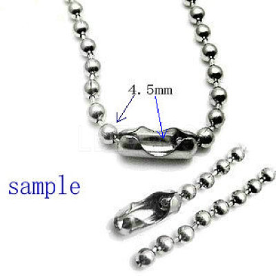 Tarnish Resistant Stainless Steel Ball Chain Connectors STAS-L018C-P-1