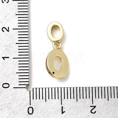 Brass Micro Pave Clear Cubic Zirconia Pendants KK-H529-35G-1