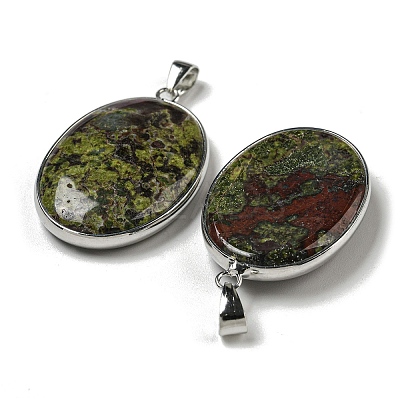 Natural Dragon Blood Jasper Pendants G-H304-06P-1