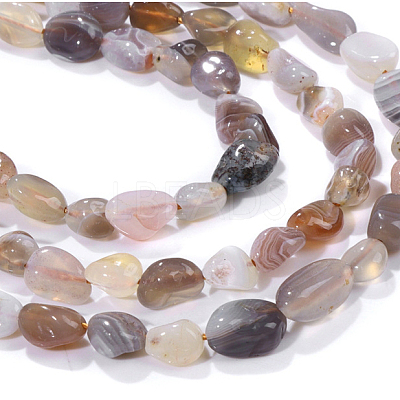 Natural Botswana Agate Beads Strands G-P433-20-1