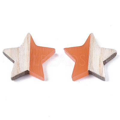 Resin & Wood Cabochons LS-RESI-R425-02G-1