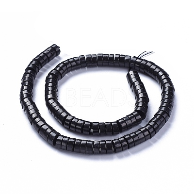 Natural Shungite Beads Strands G-L505-17B-1