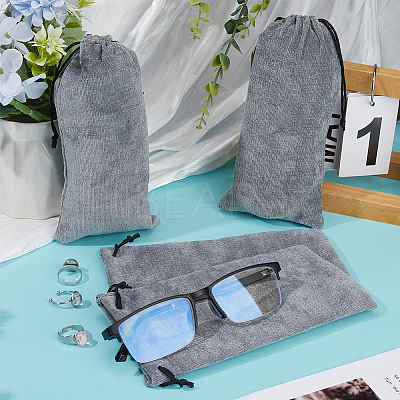 12Pcs Velvet Glasses Storage Drawstring Bag ABAG-BBC0001-16E-1