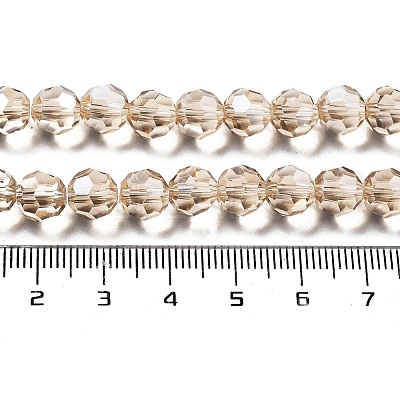 Electroplate Transparent Glass Beads Strands EGLA-A035-T8mm-A22-1