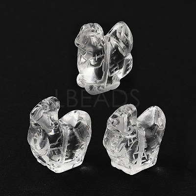 Chinese Zodiac Natural Quartz Crystal Carved Beads G-D300-01A-1
