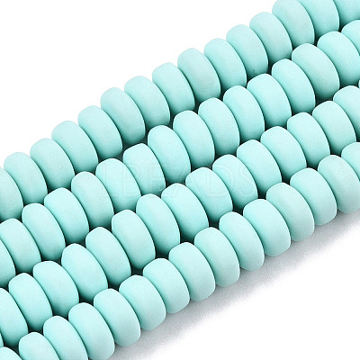 Handmade Polymer Clay Beads Strands X-CLAY-N008-008H-1