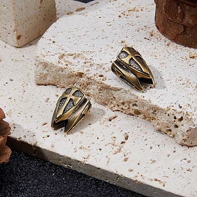 2Pcs Brass European Beads KK-DC0005-18AG-1