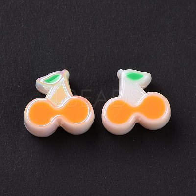 UV Plating Rainbow Iridescent Acrylic European Beads SACR-E009-42-1