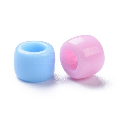 Mixed Color Chunky Acrylic Donut Spacer Beads for Kids Jewelry X-SACR-R746-07-1