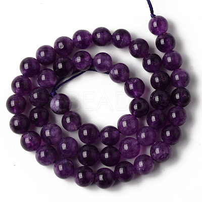 Natural Quartz Beads Strands X-G-R479-8mm-07-1
