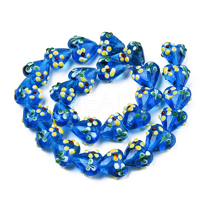Handmade Bumpy Lampwork Beads Strands LAMP-N029-011B-1