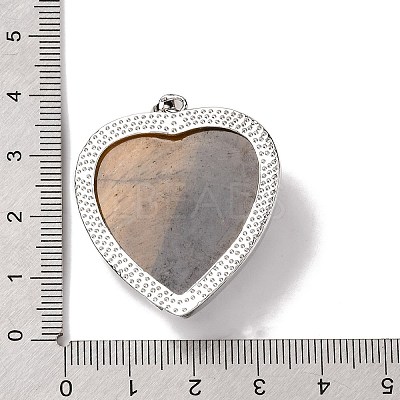 Heart Natural & Synthetic Mixed Stone Pendants GP356-1