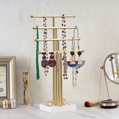 4-Tier Iron T-Bar Jewelry Display Risers LS-ODIS-C008-03G-1