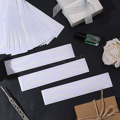 24Pcs 3 Styles Plastic Eyebrow Tattoo Practice Skin AJEW-CP0009-58A-1