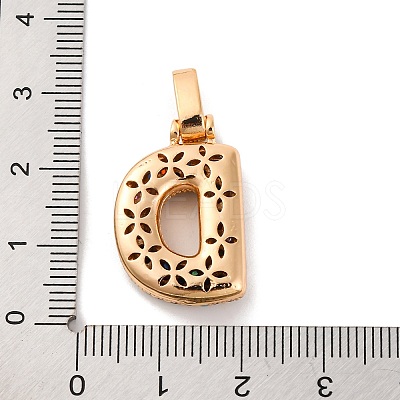 Brass Micro Pave Cubic Zirconia Pendants KK-C076-29D-G02-1