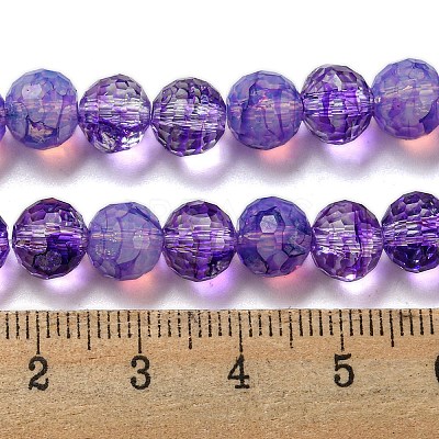 Baking Paint Glass Bead Strands GLAA-G116-02B-1