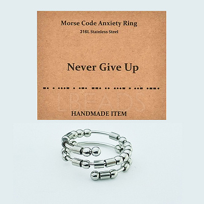 304 Stainless Steel Rotating Cuff Rings FS-WG14209-05-1
