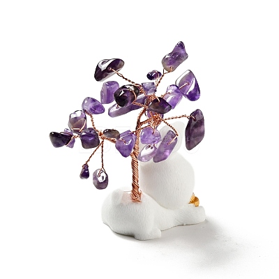 Natural Gemstone Tree Display Decorations DJEW-E007-01RC-08-1