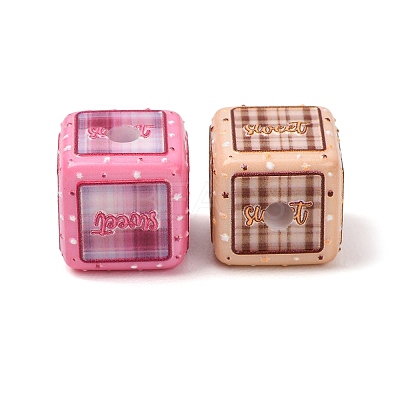Opaque Printed Acrylic Beads AC-CBAC57E-10-1
