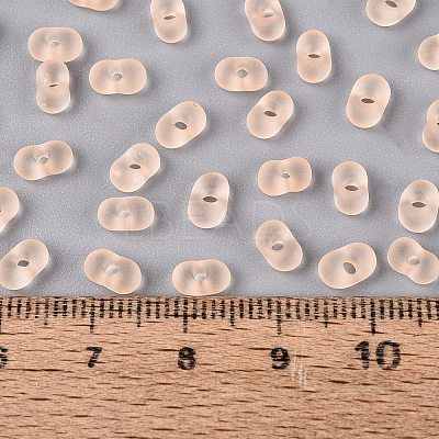 FGB Frosted Transparent Glass Seed Beads SEED-N013-06A-03-1