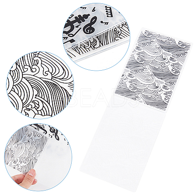 2Pcs 2 Styles Plastic Embossing Folders DIY-CP0008-89-1
