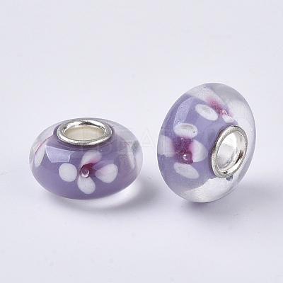 Handmade Lampwork European Beads LAMP-S193-004H-1