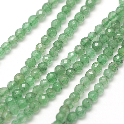 Natural Green Aventurinee Beads Strands G-A129-3mm-D02-1