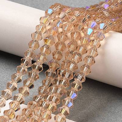 Transparent Electroplate Glass Beads Strands EGLA-A039-T2mm-L12-1