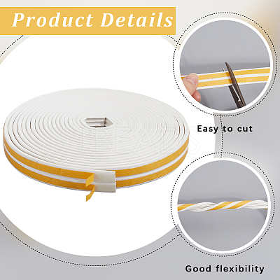 PU Plastic Self-adhesive Sealing Strip AJEW-WH0515-55A-1