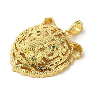 Brass Micro Pave Green Cubic Zirconia Pendants KK-R162-087G-1