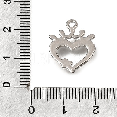 Alloy Micro Pave Clear Cubic Zirconia Pendants CU-CBA15BE-01P-1