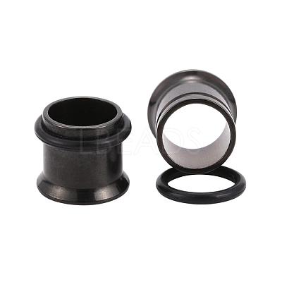 12Pcs 6 Colors 316 Surgical Stainless Steel Screw Ear Gauges Flesh Tunnels Plugs STAS-YW0001-16A-1