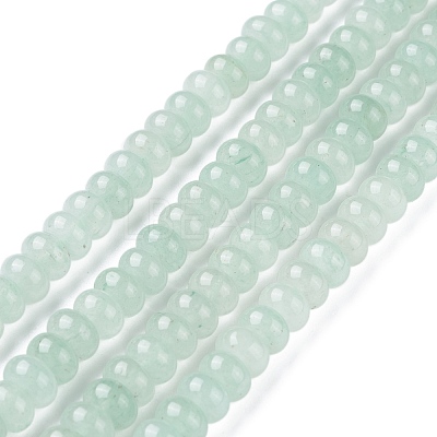 Natural Green Aventurine Bead Strands G-G668-08-5x8mm-1