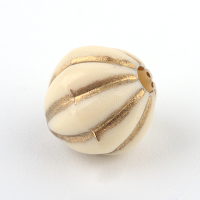 Pumpkin Plating Acrylic Beads PACR-Q102-200A-1