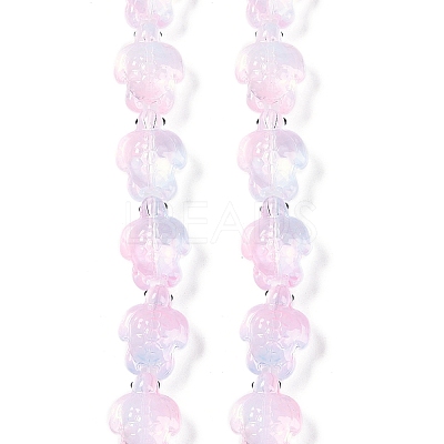 Transparent Glass Enamel Beads Strands GLAA-B021-06F-1