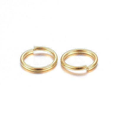 304 Stainless Steel Open Jump Rings X-STAS-O098-01G-15-1