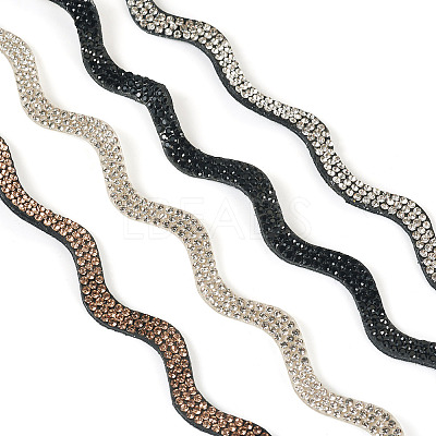 4 Colors Rhinestone Ribbon OCOR-TA0003-08-1