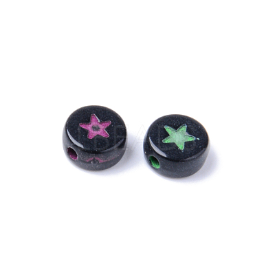 Opaque Black Acrylic Beads MACR-S273-44-1