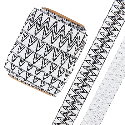 Ethnic Style Jacquard Nylon Elastic Ribbon OCOR-AR0001-42-1