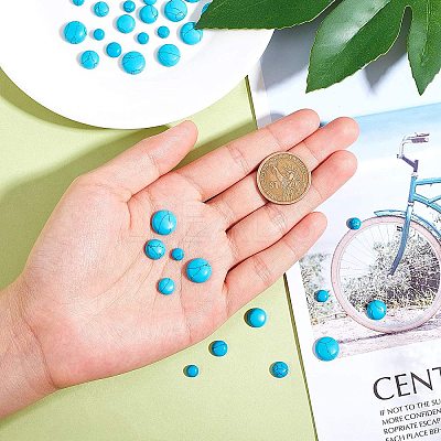Synthetic Turquoise Cabochons G-AR0001-02-1
