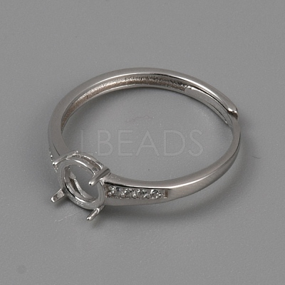 925 Sterling Silver Adjustable Ring Findings RJEW-WH0004-63P-1