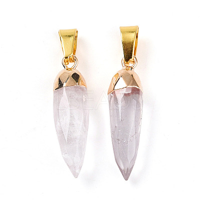 Natural Quartz Crystal Pendants G-N345-01A-1