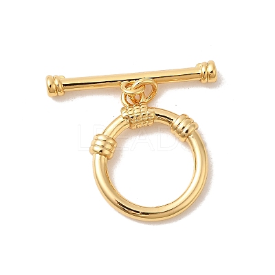 Brass Toggle Clasps KK-P340-33G-1