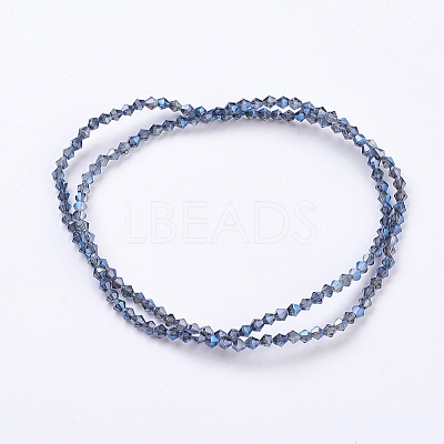 Electroplate Glass Beads Strands EGLA-J026-3mm-F09-1