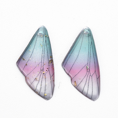 Transparent Resin Pendants RESI-Q216-001E-1