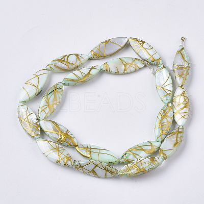 Drawbench Freshwater Shell Beads Strands X-SHEL-T014-008B-03-1