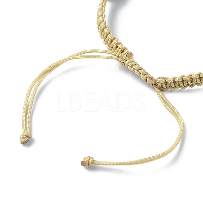 Natural Shell & Synthetic Turquoise Braided Bead Bracelet BJEW-TA00416-01-1