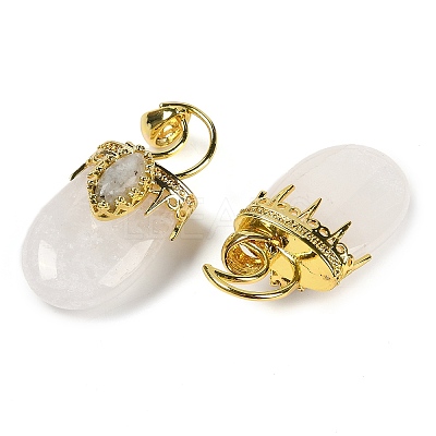 Natural Quartz Crystal Pendants G-L524-17G-10-1