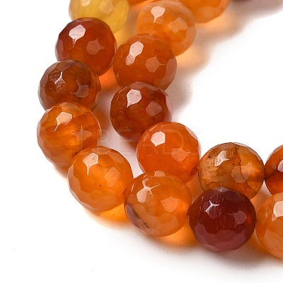 Dyed & Heated Natural Agate Beads Strands G-P539-D01-07-1