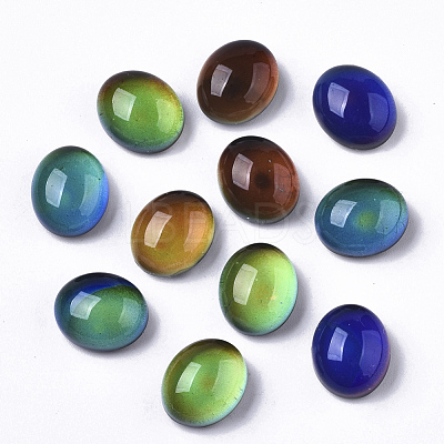 Translucent Glass Cabochons GLAA-T023-02C-1